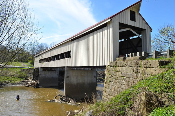The Mechanicsville covered bridge is a Howe truss with an arch. Photo by Carl E. Feather/Feather Cottage Media.