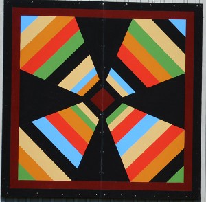The barn quilt pattern used by Lynn Moore is based upon a family quilt made by her grandmother.