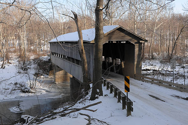 The Middle Road covered bridge in Monroe Township.