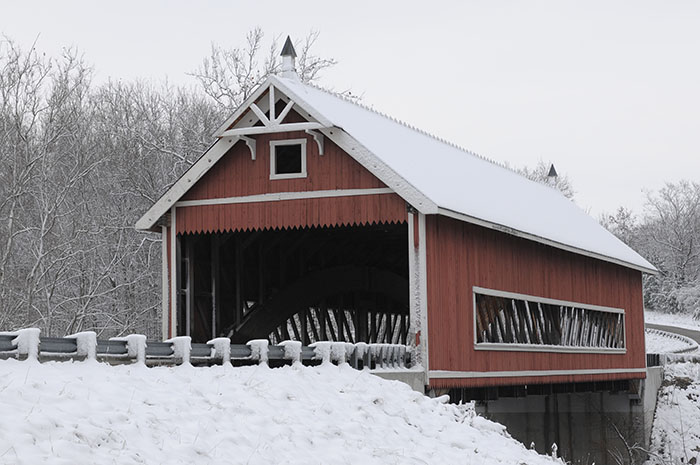 Netcher Road covered bridge is near the county seat of Jefferson. Photo by Carl E. Feather/Feather Cottage Media.