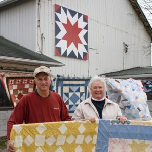 One of the photos from the Lake Erie Magazine article on the Ashtabula County Barn Quilt Trail.