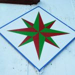 Mariner's compass barn quilt.